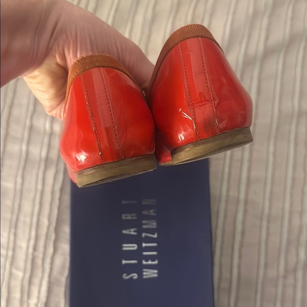 Stuart Weitzman Red Ballet Flats - Picture 4 of 5